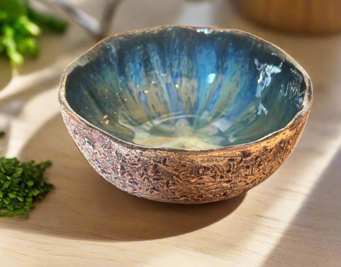 Layered reactive glaze bowls - small