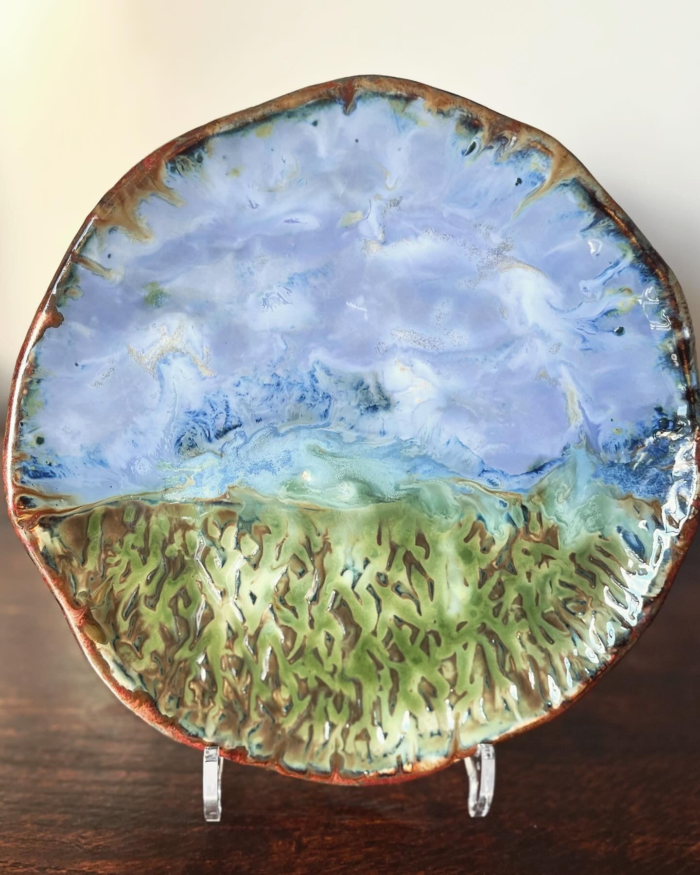 Impressionist-inspired large platter