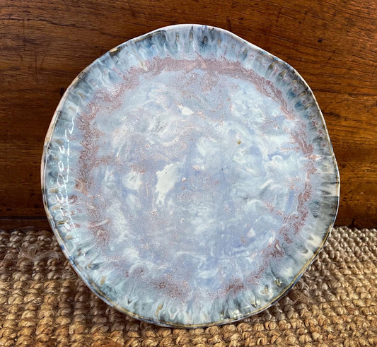 Marble fingerprint platter - large