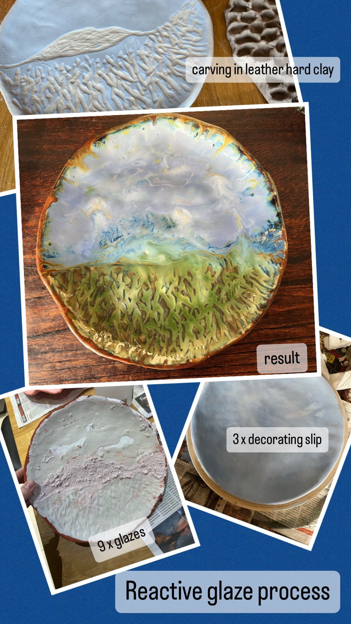 Impressionist-inspired large platter