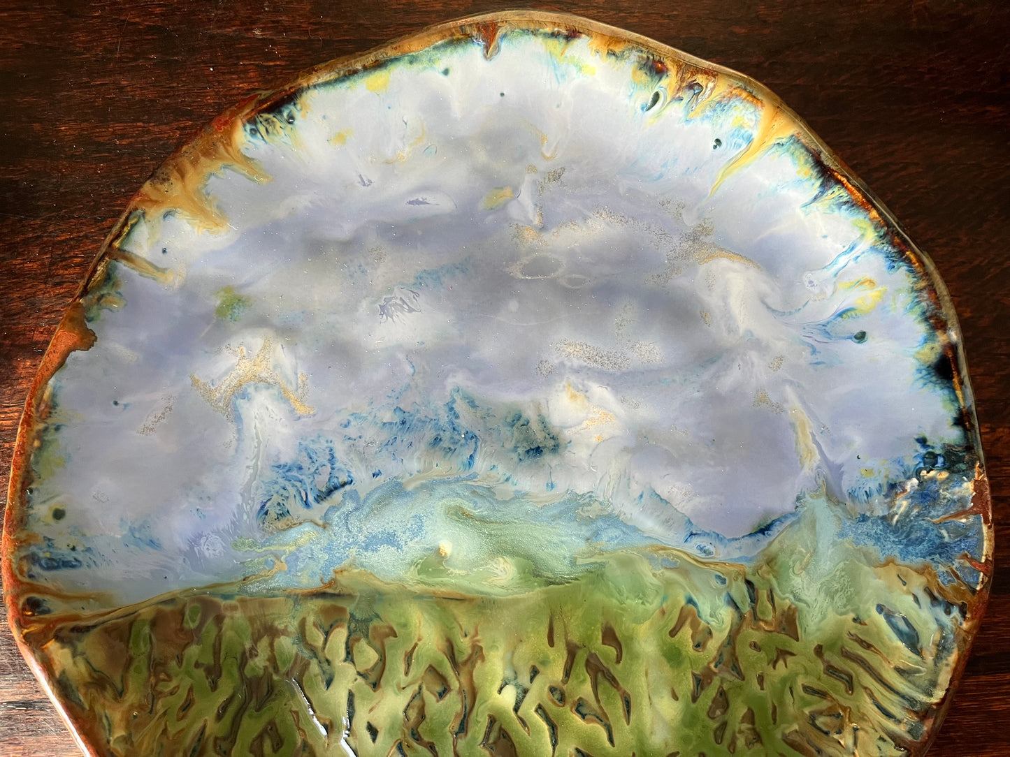 Impressionist-inspired large platter