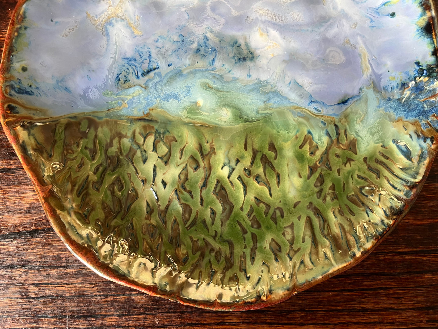 Impressionist-inspired large platter