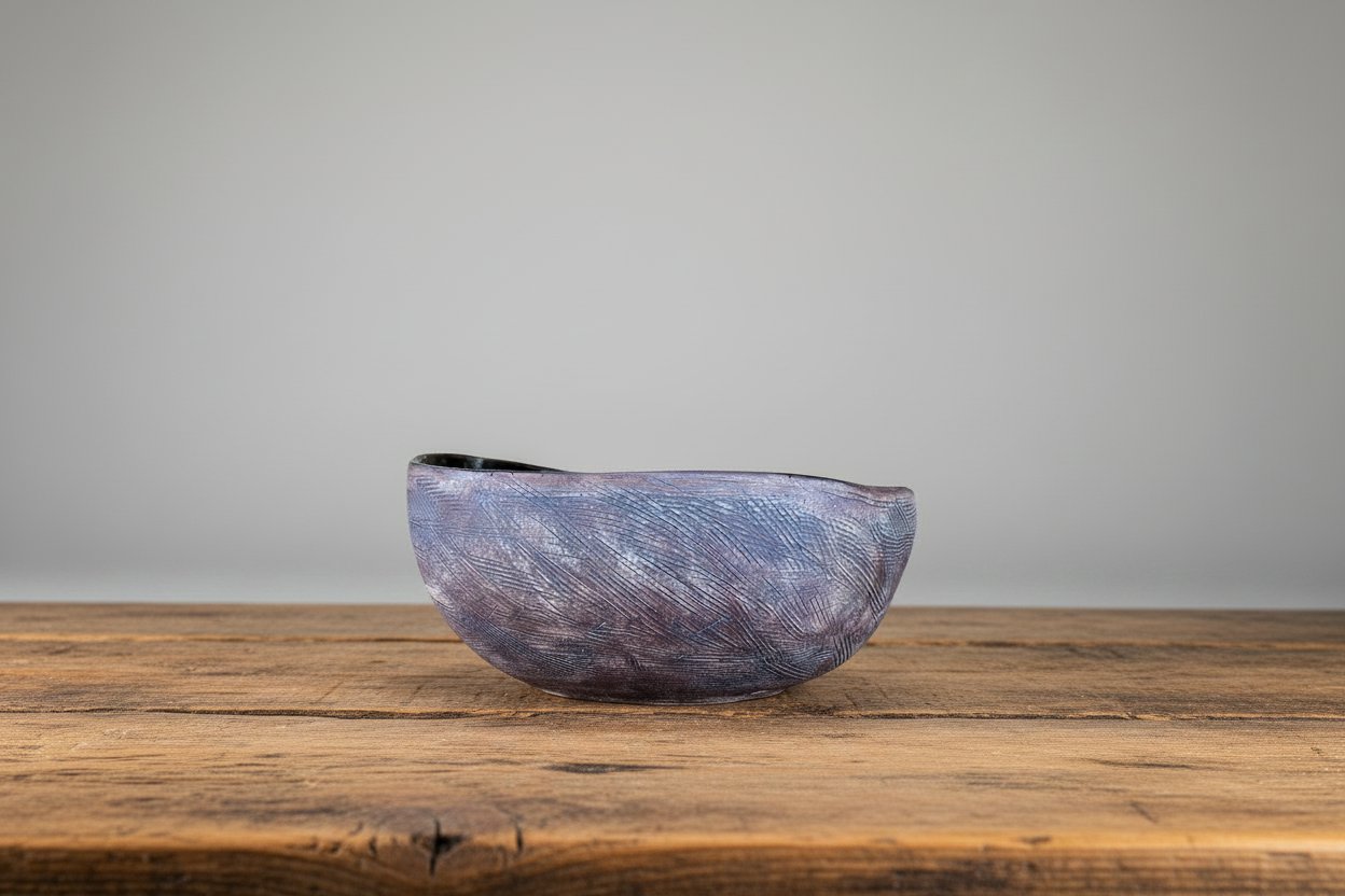 Blue stoneware bowl