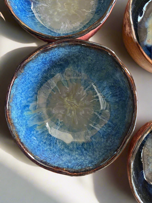 Layered reactive glazes bowl - small