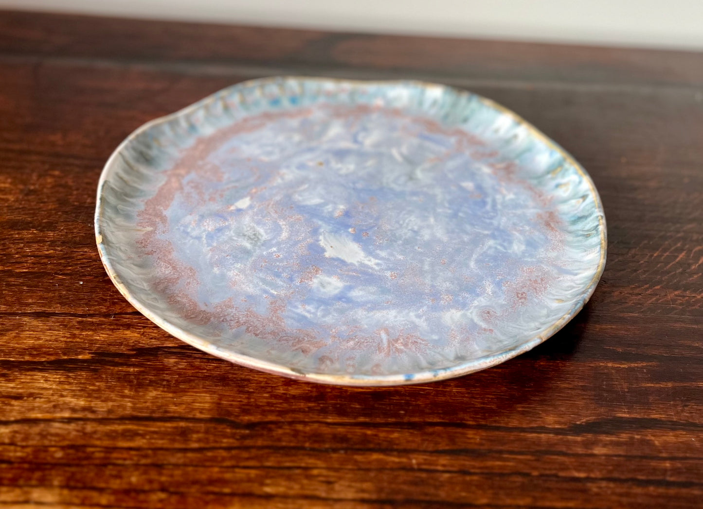 Marble fingerprint platter - large